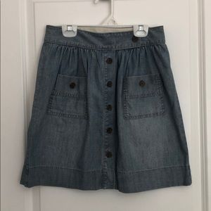 100% Cotton Denim J. Crew faded skirt